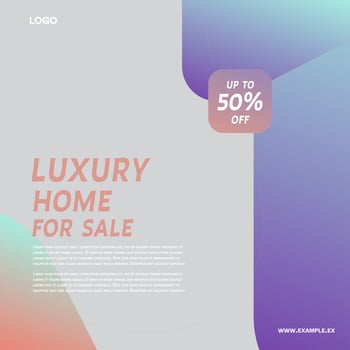 Rent and sale house social media advertising post digital marketing vector. Unique modern geometric square template social media layout poster and promo social media banner design. vector