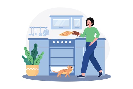Cooking and Kitchen Illustration concept on white background vector