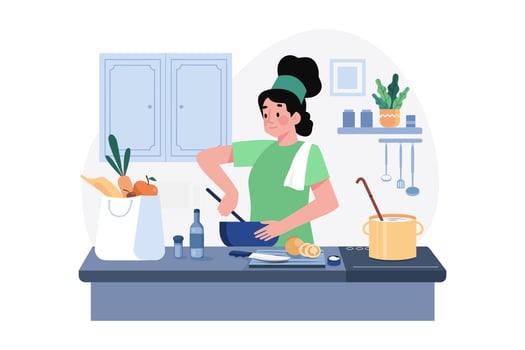 Cooking and Kitchen Illustration concept on white background vector