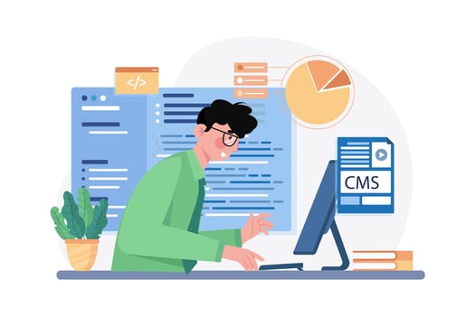 Engineer IT specialist programmer man work at home vector