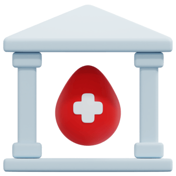 blood bank 3d render icon illustration png
