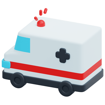 ambulance 3d render icon illustration png