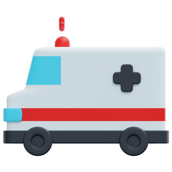 ambulance 3d render icon illustration png
