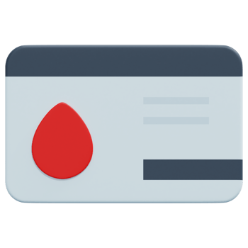 blood donor card 3d render icon illustration png