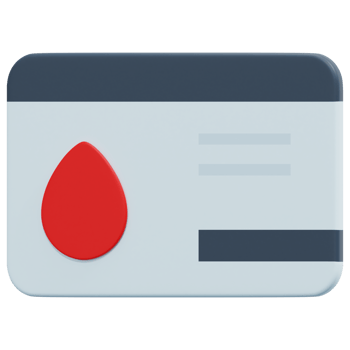blood donor card 3d render icon illustration png