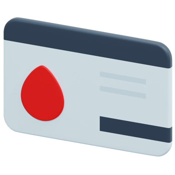 blood donor card 3d render icon illustration png