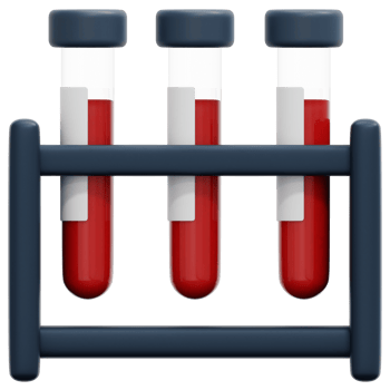blood test 3d render icon illustration png