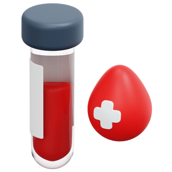 blood test 3d render icon illustration png