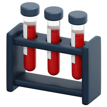 blood test 3d render icon illustration png
