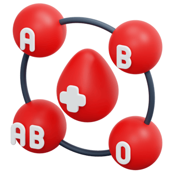 blood type 3d render icon illustration png