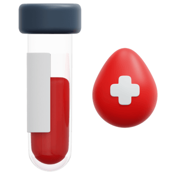 blood test 3d render icon illustration png