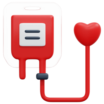 blood donation 3d render icon illustration png