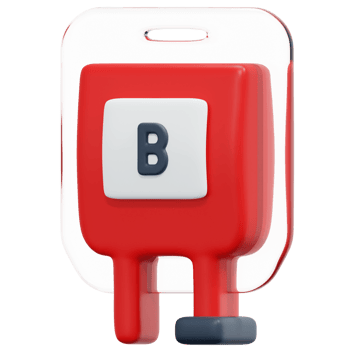 blood type b 3d render icon illustration png
