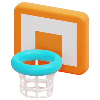backboard 3d render icon illustration png
