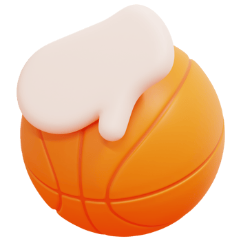 dribble 3d render icon illustration png