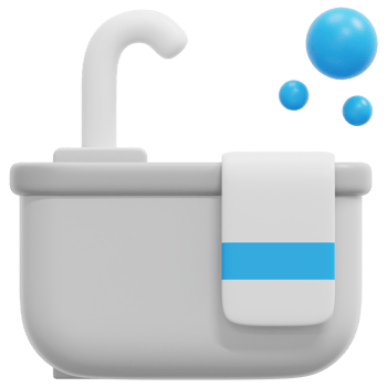 bathtub 3d render icon illustration png
