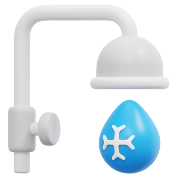 cold water 3d render icon illustration png