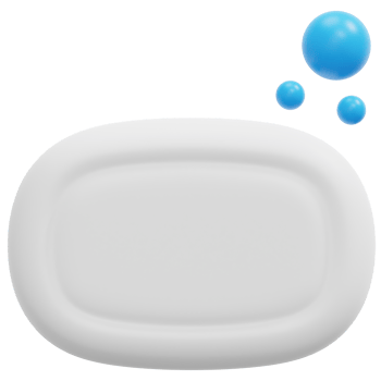 soap 3d render icon illustration png