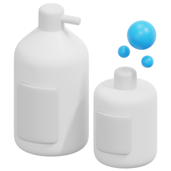 shampoo 3d render icon illustration png