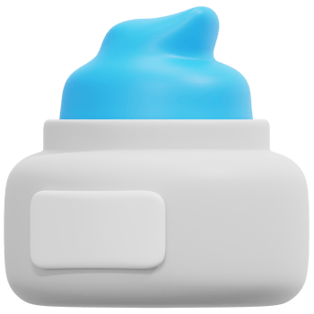 cream 3d render icon illustration png