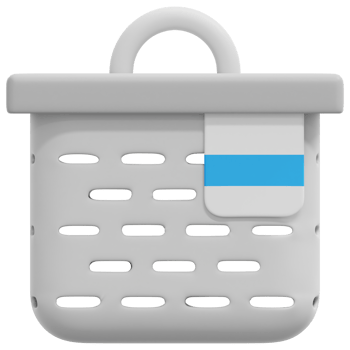 hamper 3d render icon illustration png