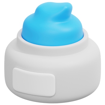 cream 3d render icon illustration png