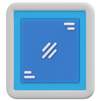 mirror 3d render icon illustration png