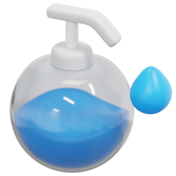 hand wash 3d render icon illustration png