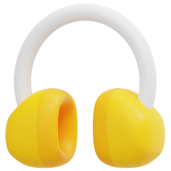 headphones 3d render icon illustration png