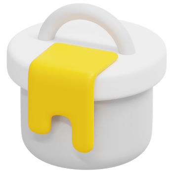 paint bucket 3d render icon illustration png