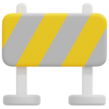under construction 3d render icon illustration png