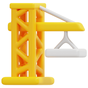 crane 3d render icon illustration png