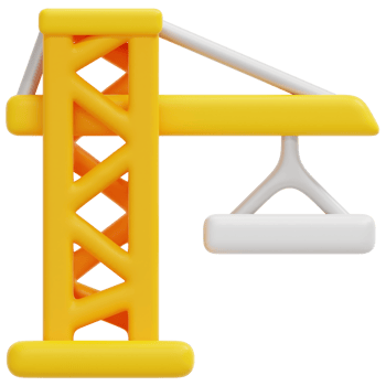 crane 3d render icon illustration png