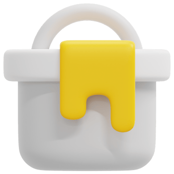 paint bucket 3d render icon illustration png