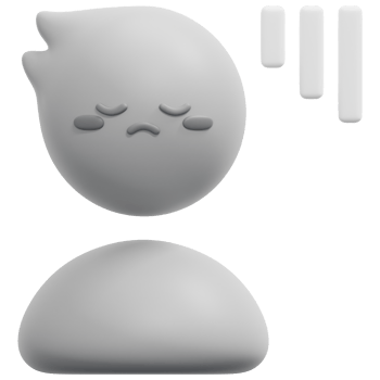 upset 3d render icon illustration png