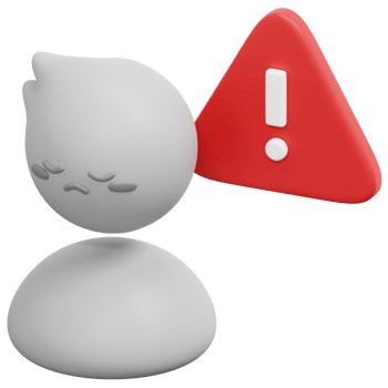 worried 3d render icon illustration png