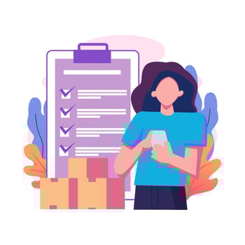 My order list flat style illustration design vector