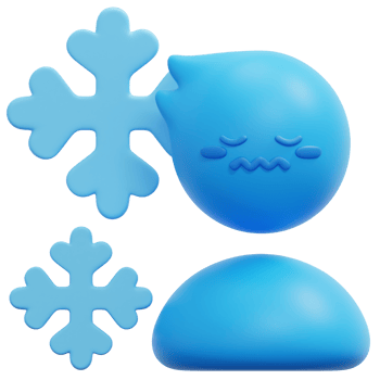 cold 3d render icon illustration png