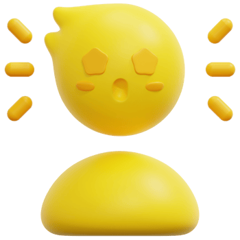 surprised 3d render icon illustration png