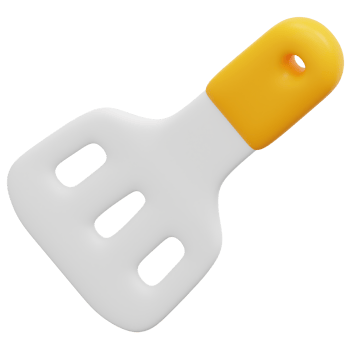 spatula 3d render icon illustration png