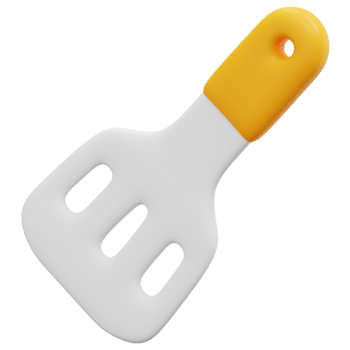 spatula 3d render icon illustration png