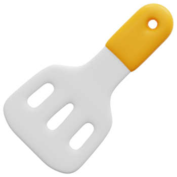 spatula 3d render icon illustration png