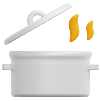 pot 3d render icon illustration png