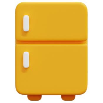 refrigerator 3d render icon illustration png