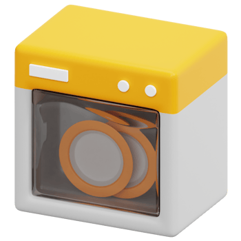 dish washer 3d render icon illustration png