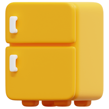 refrigerator 3d render icon illustration png