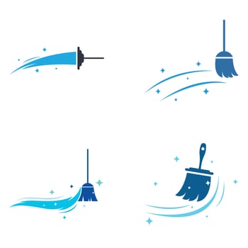 Cleaning Logo template design.Cleaning protection,house cleaner with washing spray and cleaning tools. vector
