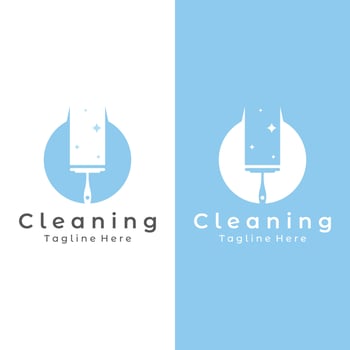 Cleaning Logo template design.Cleaning protection,house cleaner with washing spray and cleaning tools. vector