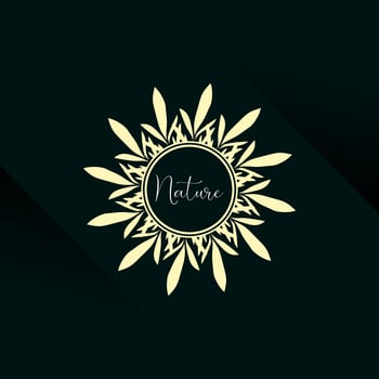 Luxurious Nature floral leaf ornament logo icon design template. Gold, elegant, beauty, spa, yoga, cosmetic product, modern vector illustration