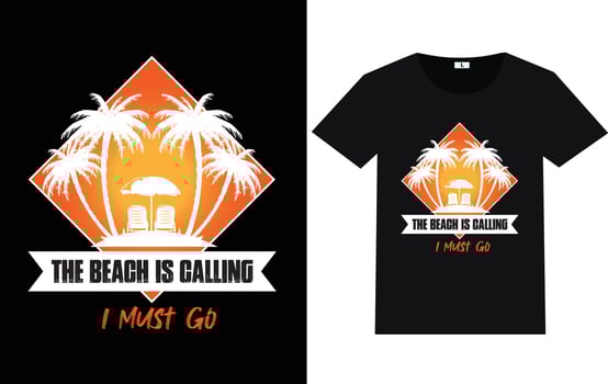 Summer Typography and Graphic T shirt Design vector